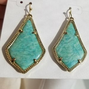 Kendra Scott Amazonite Alex Earrings in Gold